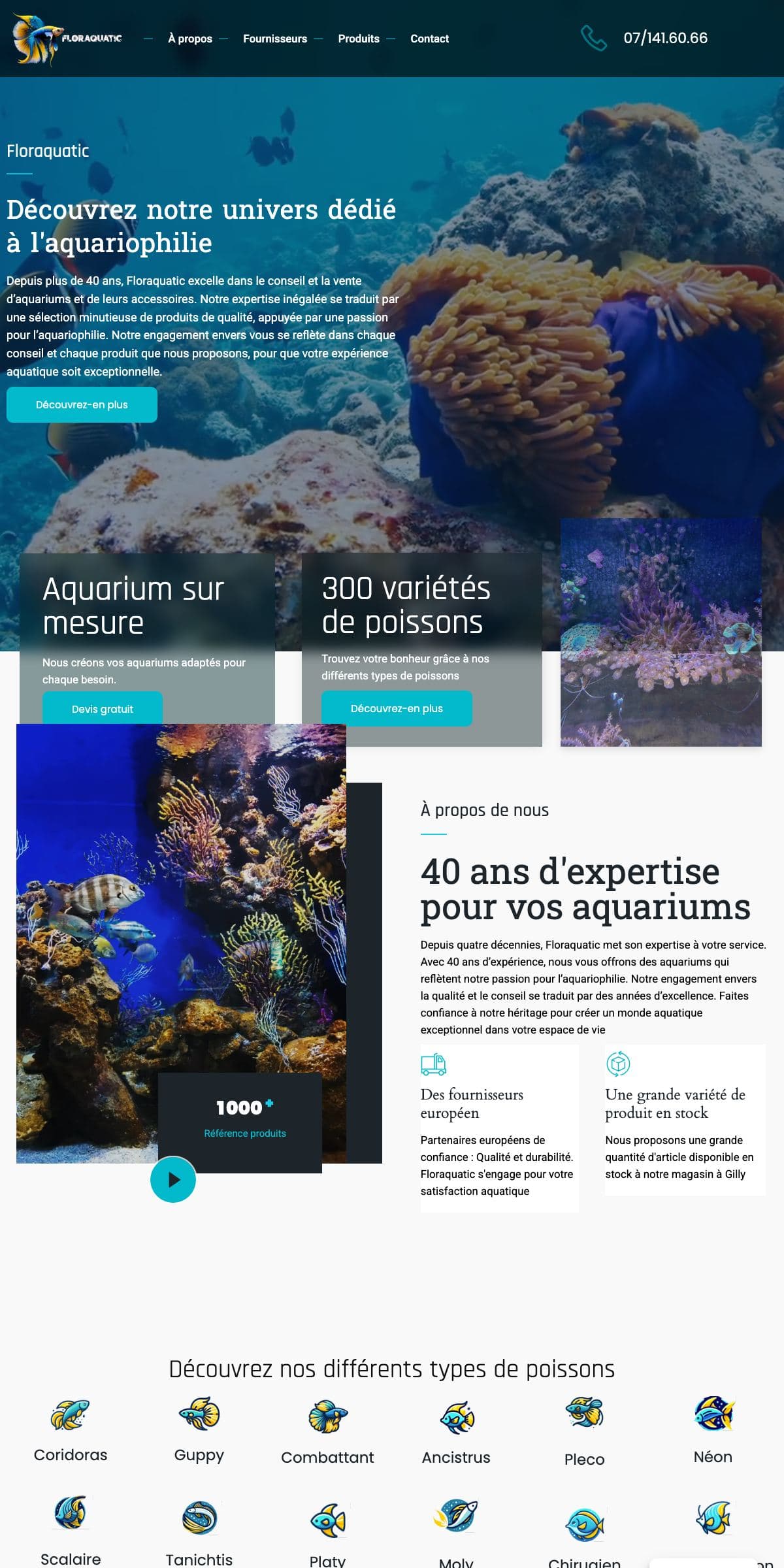 Flora-Quatic, capture du site