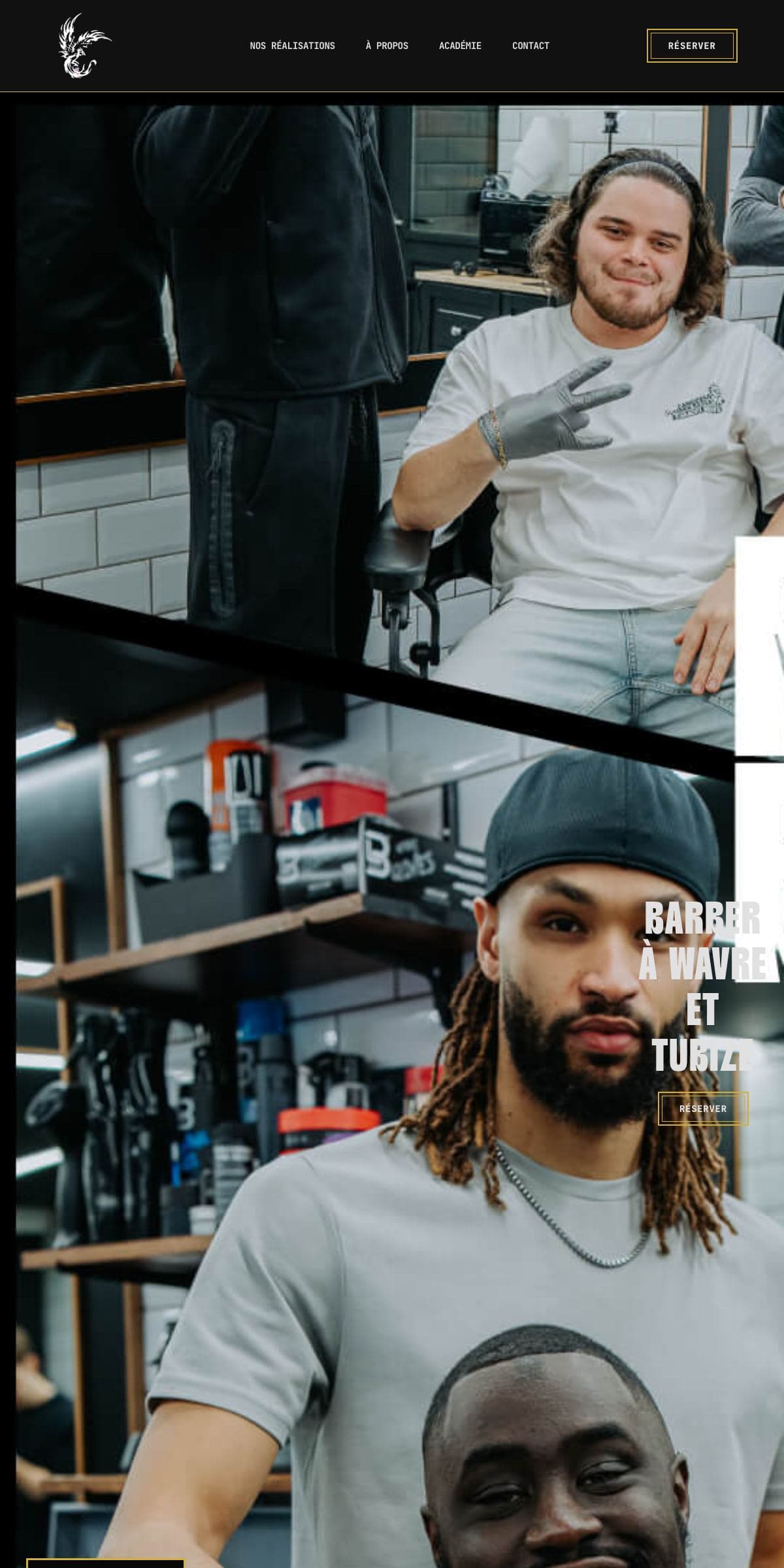 Phoenix Barberspace, capture du site