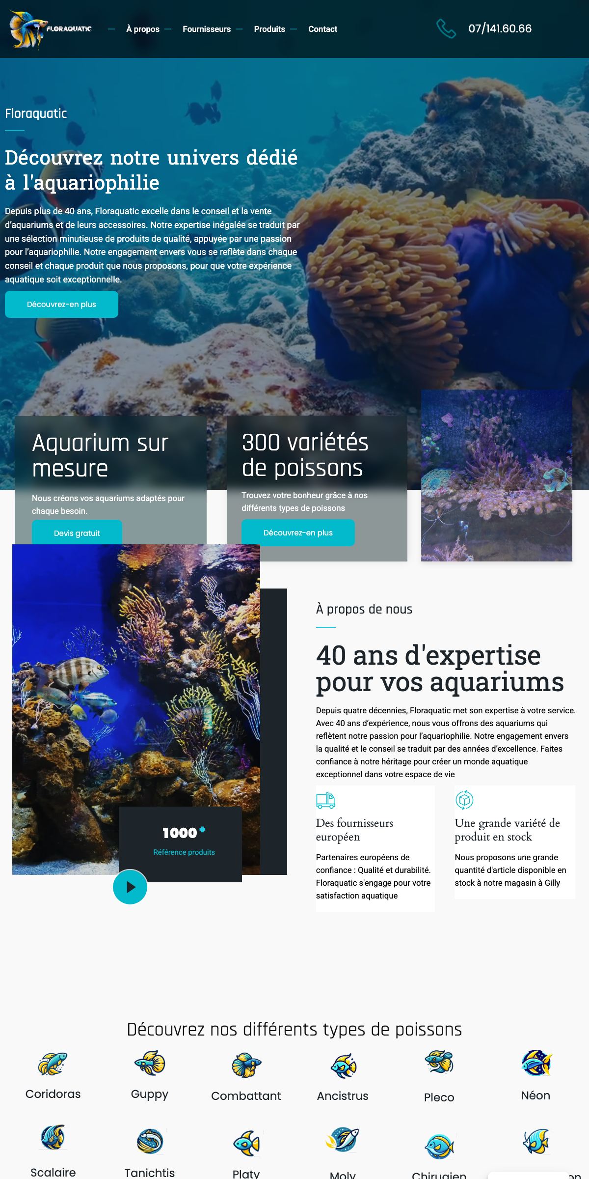 Création de site internet pour Flora-Quatic, PME belge